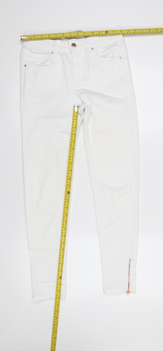 Womens UK Size 10 Denim Co. Slim Fit Skinny White Jeans