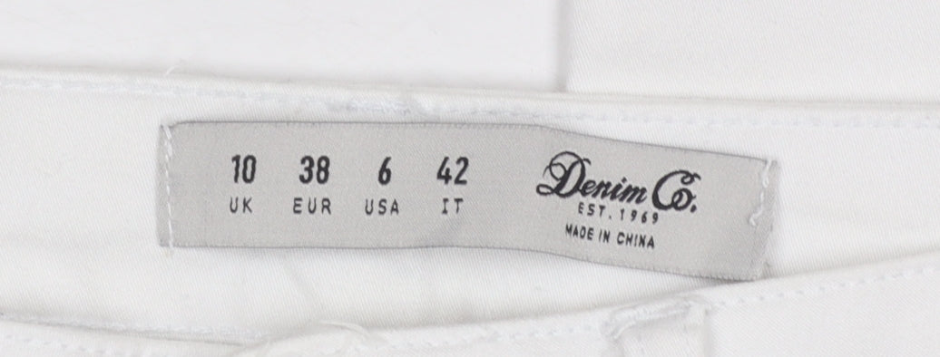 Womens UK Size 10 Denim Co. Slim Fit Skinny White Jeans