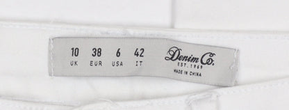 Womens UK Size 10 Denim Co. Slim Fit Skinny White Jeans