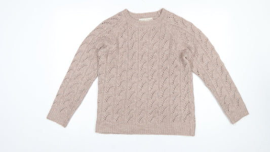 Womens UK Size M Rowen Avenue Beige Pullover Jumper