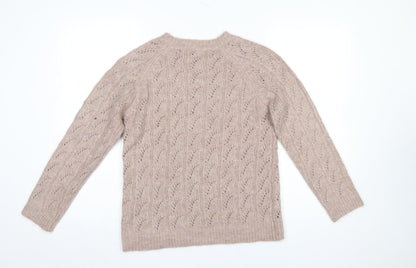 Womens UK Size M Rowen Avenue Beige Pullover Jumper