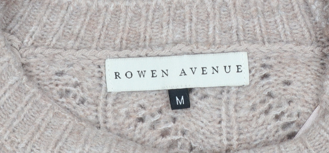 Womens UK Size M Rowen Avenue Beige Pullover Jumper