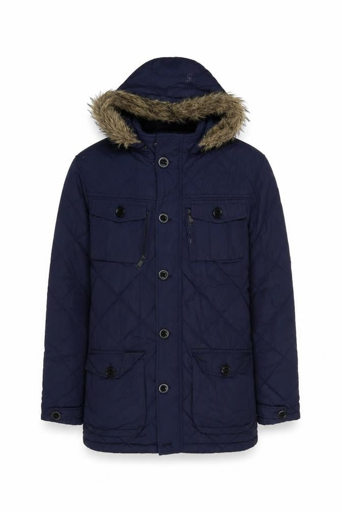 Mens UK Size M Brave Soul Blue Parka Coat