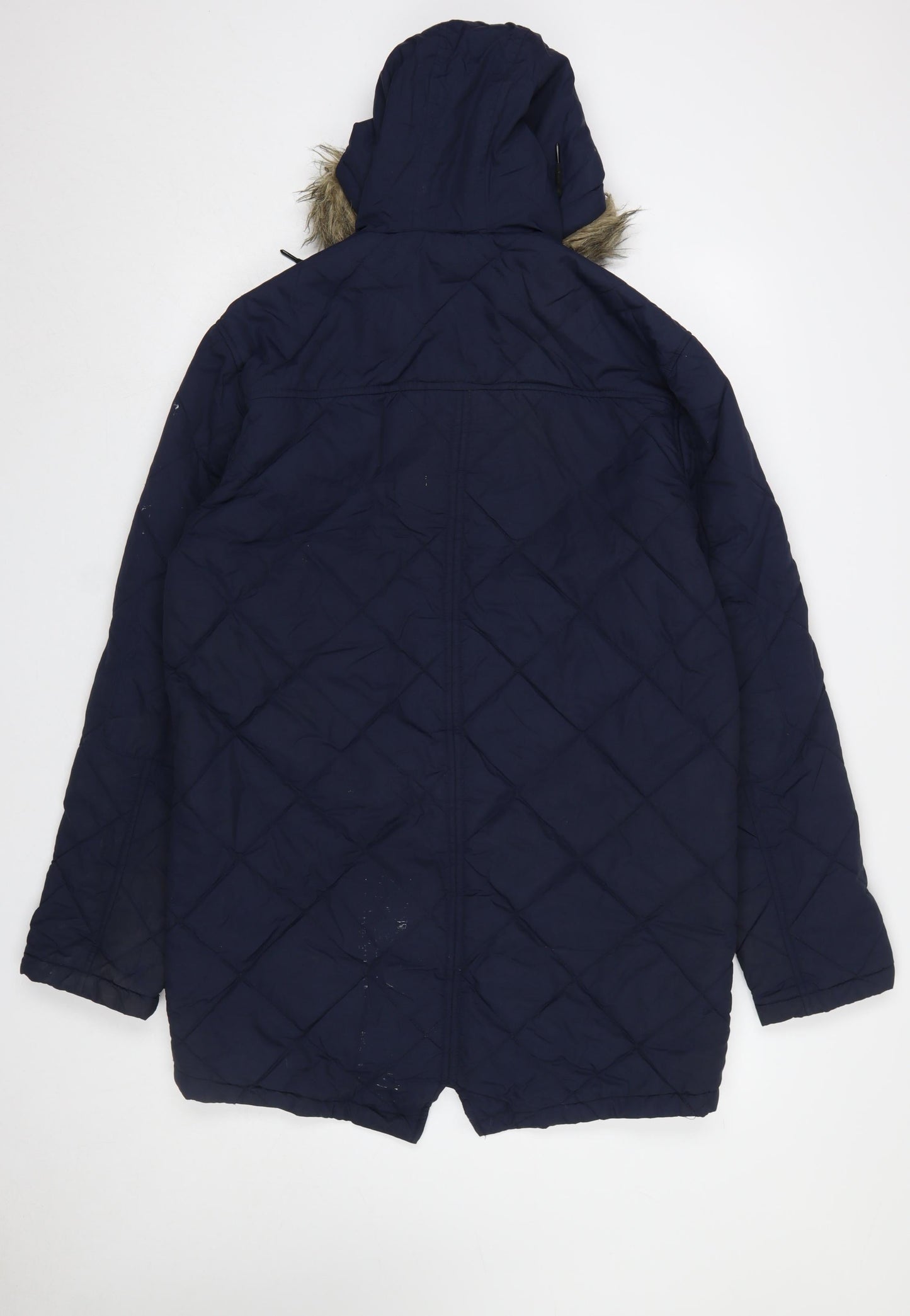 Mens UK Size M Brave Soul Blue Parka Coat