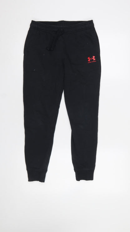 Boys UK Size 10-11 Years Under armour Regular Fit Jogger Black Trousers