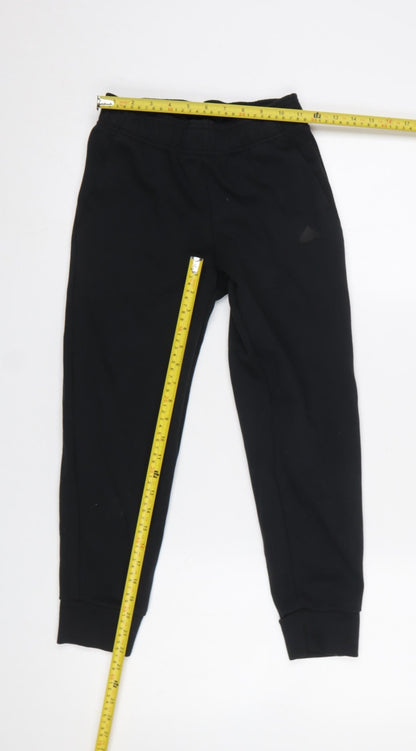 Boys UK Size 9-10 Years adidas Regular Fit Jogger Black Trousers
