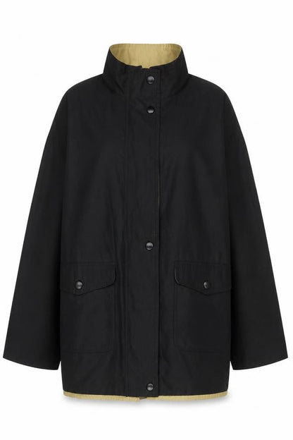 Womens UK Size 16 BHS Black Rain Coat