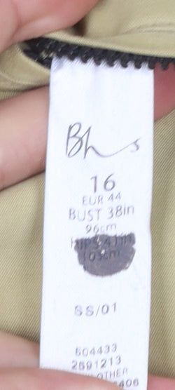 Womens UK Size 16 BHS Black Rain Coat