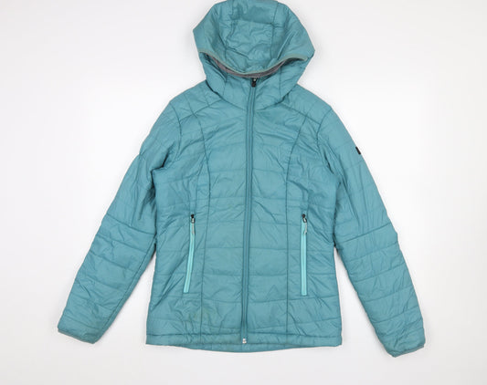 Womens UK Size S DECATHLON Blue Puffer Jacket