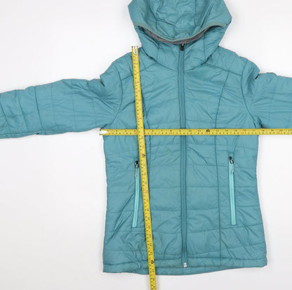 Womens UK Size S DECATHLON Blue Puffer Jacket