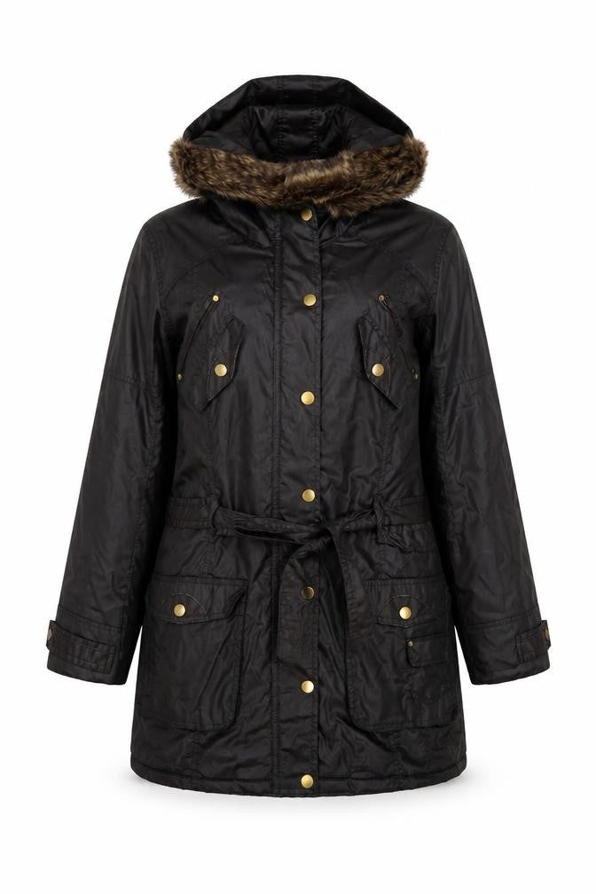 Womens UK Size 16 Peacocks Brown Parka Coat