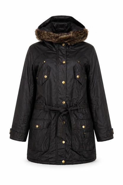 Womens UK Size 16 Peacocks Brown Parka Coat