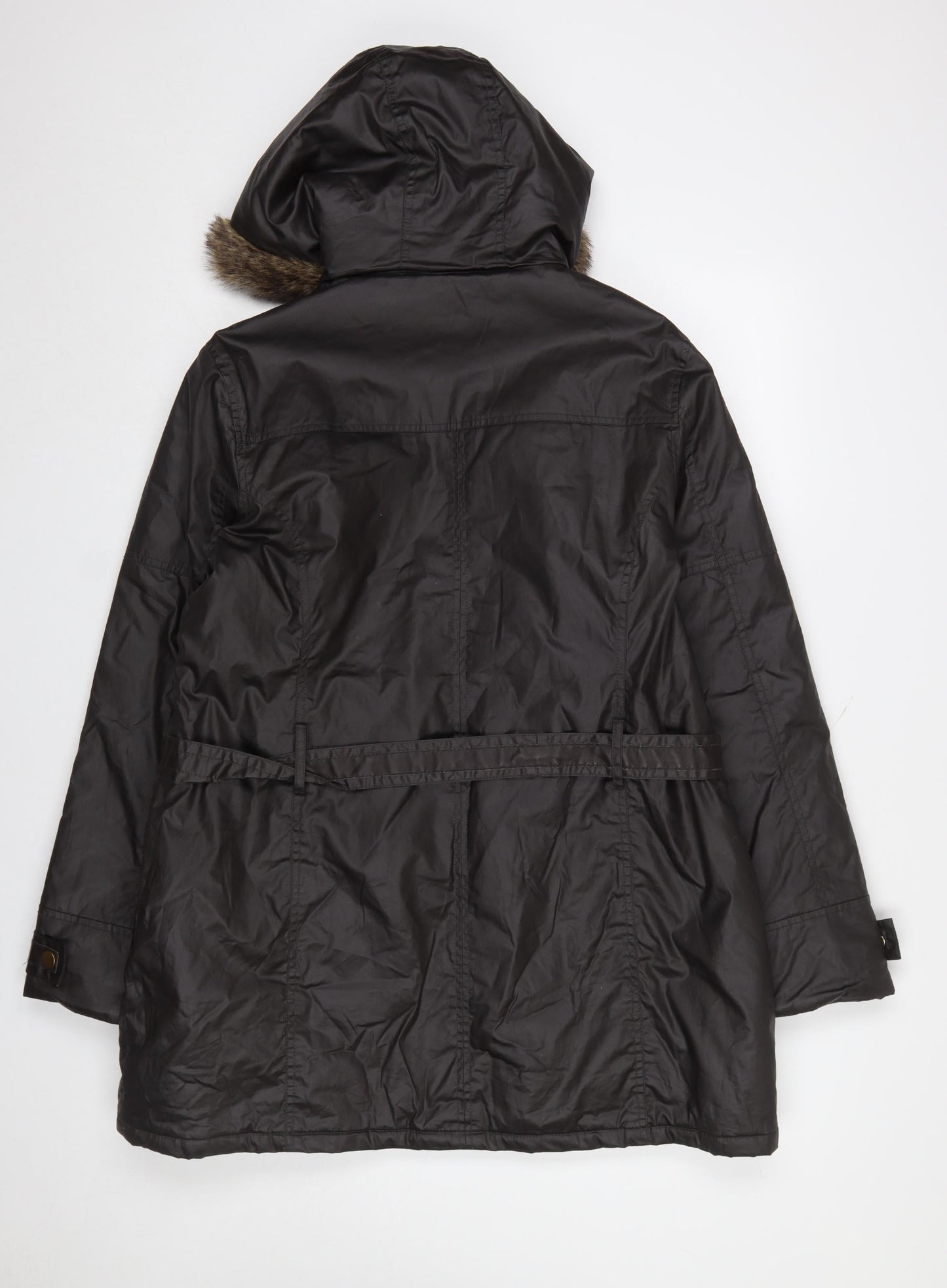 Womens UK Size 16 Peacocks Brown Parka Coat