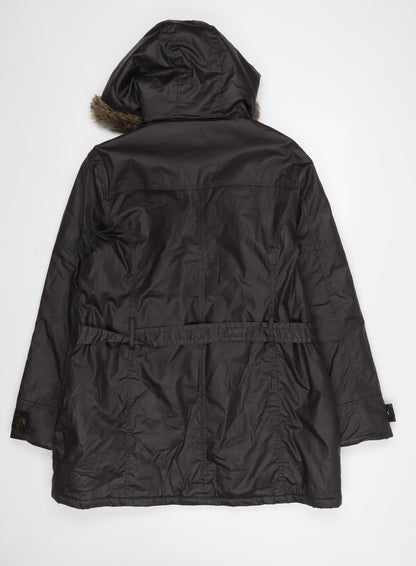 Womens UK Size 16 Peacocks Brown Parka Coat
