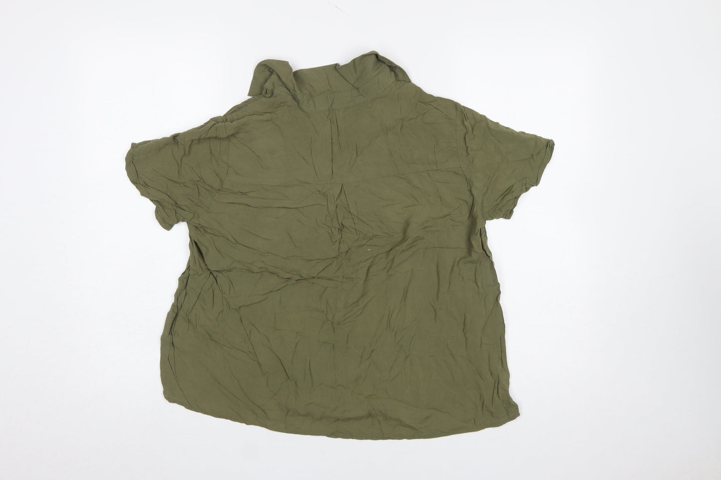 Womens UK Size 12 United Colors of Benetton Green Basic Blouse