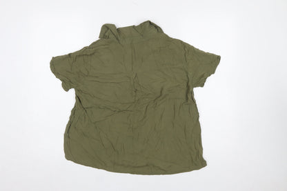 Womens UK Size 12 United Colors of Benetton Green Basic Blouse