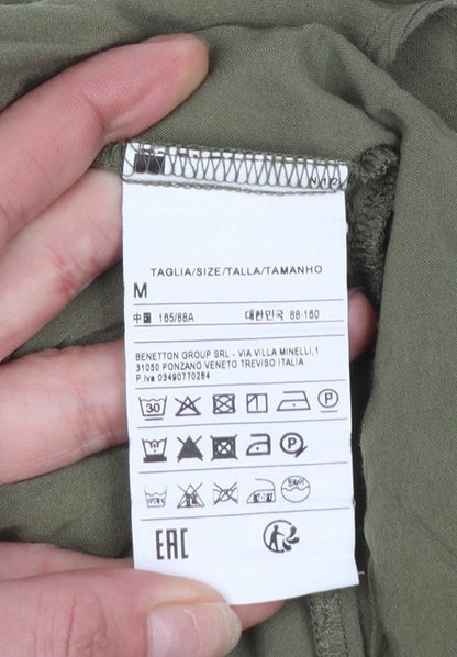 Womens UK Size 12 United Colors of Benetton Green Basic Blouse