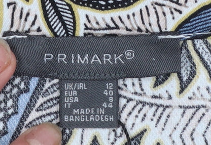 Womens UK Size 12 Primark Multicoloured Tunic Blouse