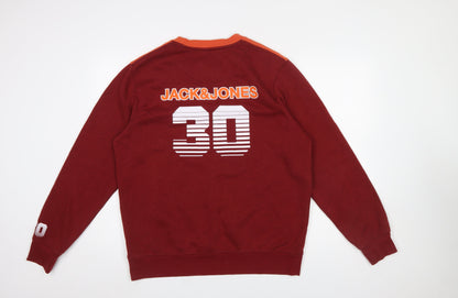 Mens UK Size XL JACK & JONES Red Pullover Sweatshirt