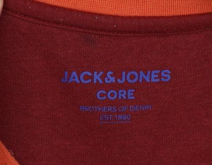 Mens UK Size XL JACK & JONES Red Pullover Sweatshirt