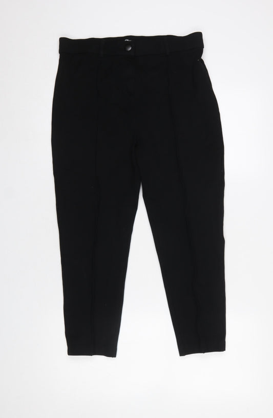 Womens UK Size 12 Threadbare Slim Fit CasualWorkwearBusiness Black Trousers
