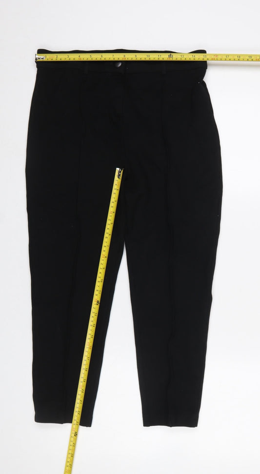 Womens UK Size 12 Threadbare Slim Fit CasualWorkwearBusiness Black Trousers