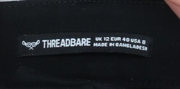 Womens UK Size 12 Threadbare Slim Fit CasualWorkwearBusiness Black Trousers