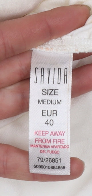Womens UK Size 12 Savida Ivory Tunic Blouse