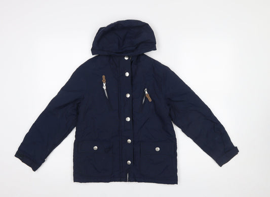 Girls UK Size 10 Years NEXT Blue Parka Coat