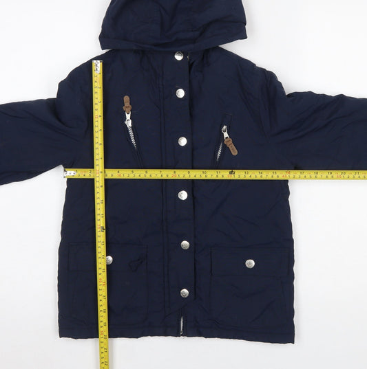 Girls UK Size 10 Years NEXT Blue Parka Coat