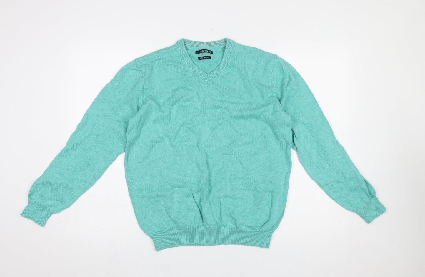 Mens UK Size S Dunnes Green Pullover Jumper