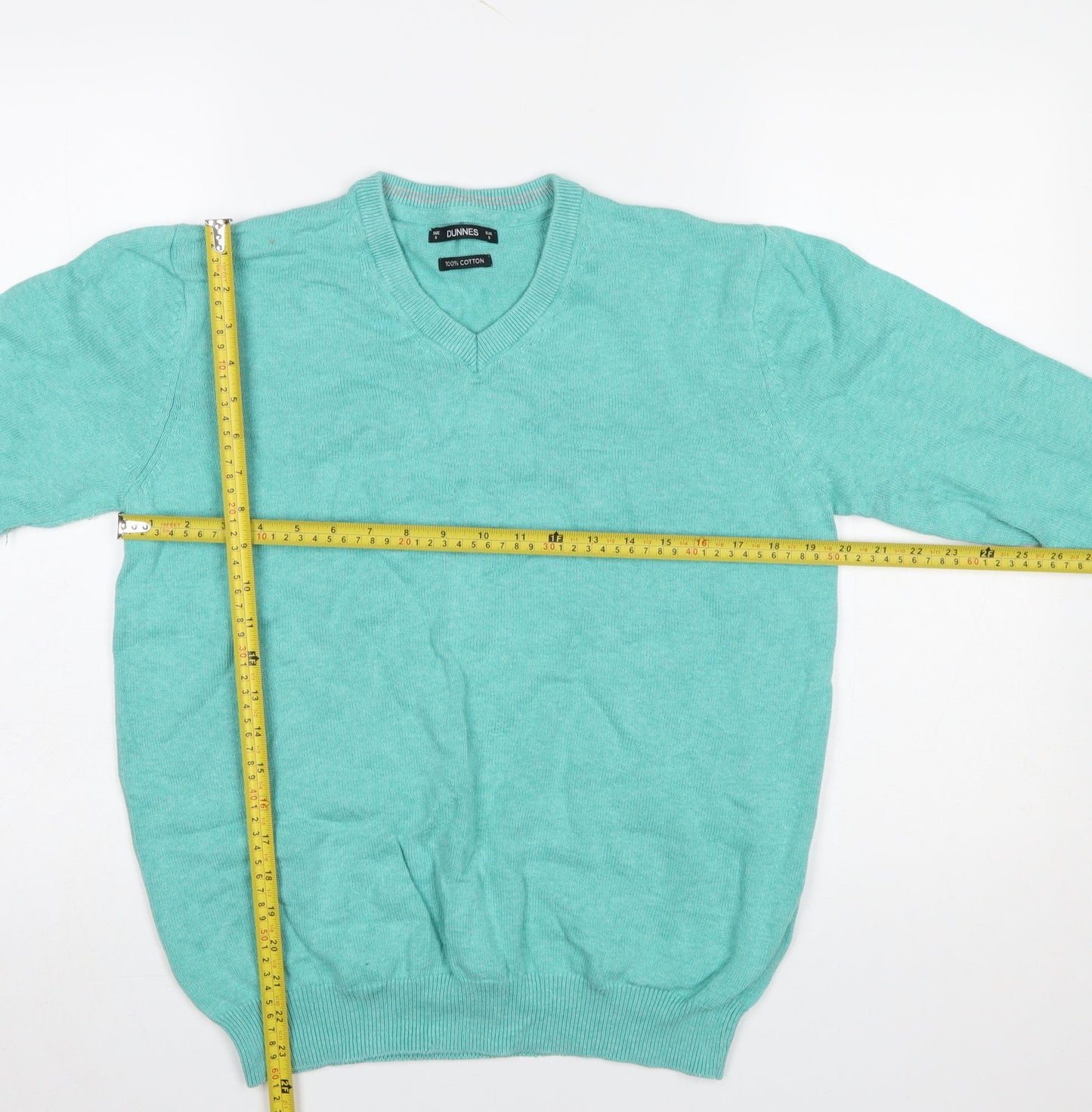 Mens UK Size S Dunnes Green Pullover Jumper
