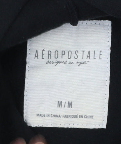 Womens UK Size M Aéropostale Black Pullover Hoodie