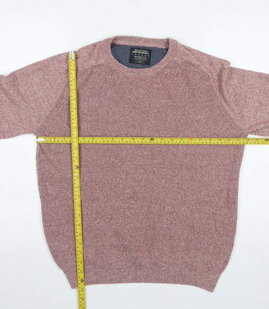 Mens UK Size L Burton Menswear London Pink Pullover Jumper