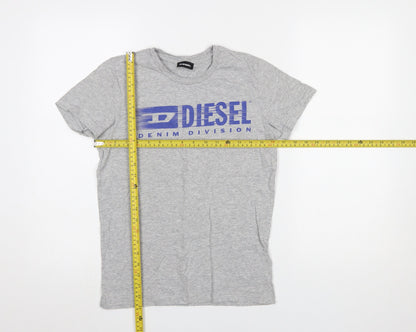Boys UK Size 12 Years Diesel Grey Basic T-Shirt