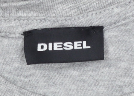 Boys UK Size 12 Years Diesel Grey Basic T-Shirt