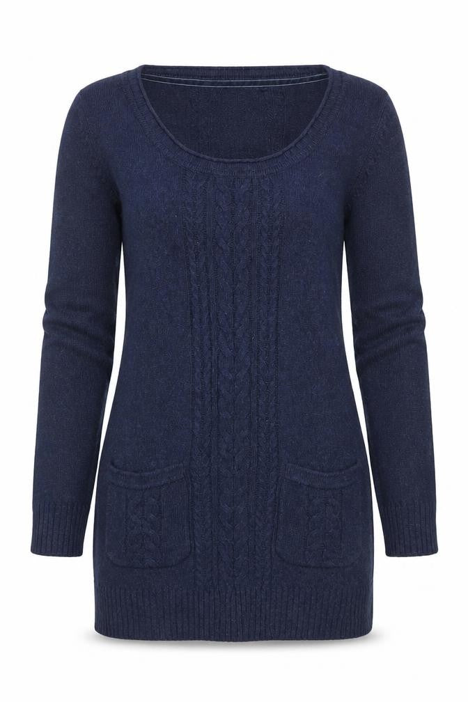 Womens UK Size 12 Fat Face Blue Pullover Jumper