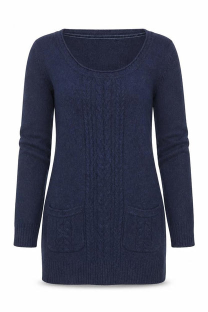 Womens UK Size 12 Fat Face Blue Pullover Jumper