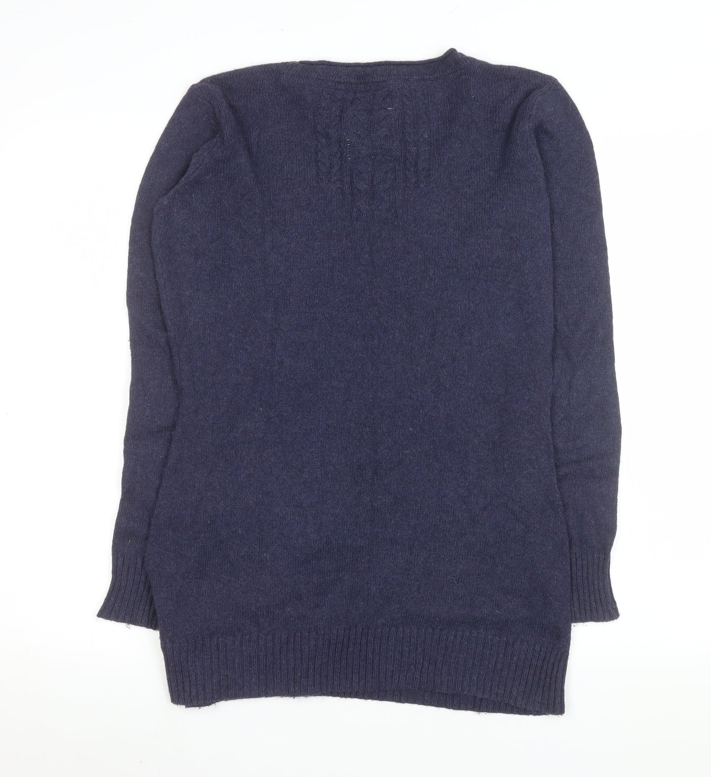 Womens UK Size 12 Fat Face Blue Pullover Jumper