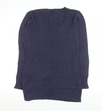 Womens UK Size 12 Fat Face Blue Pullover Jumper