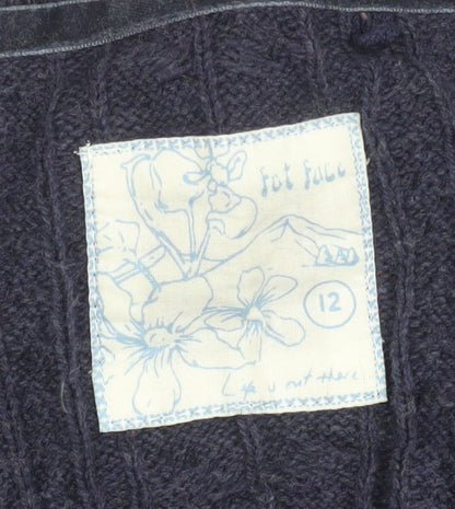 Womens UK Size 12 Fat Face Blue Pullover Jumper