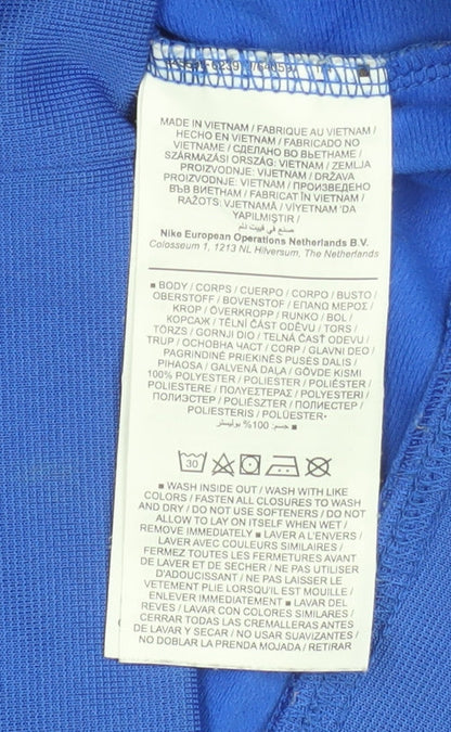 Nike Men's Blue Crew Neck Long Sleeve Casual Sweatshirt M Polyester