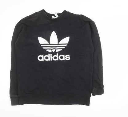 Womens UK Size 12 adidas Black Pullover Sweatshirt