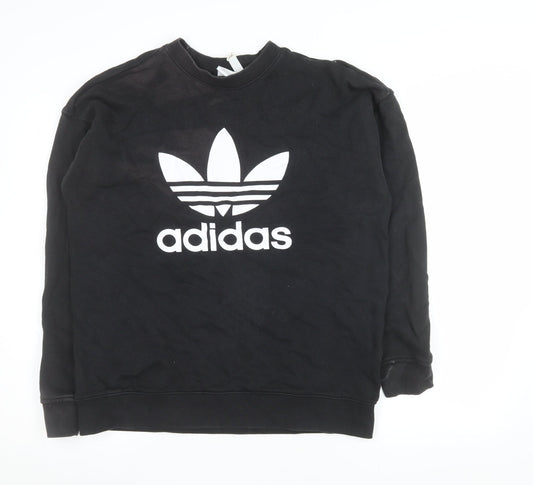 Womens UK Size 12 adidas Black Pullover Sweatshirt