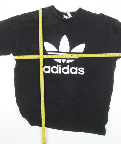 Womens UK Size 12 adidas Black Pullover Sweatshirt