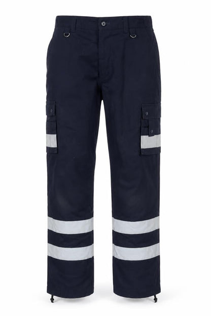 Mens UK Size 36 Tailored Image Regular Fit Cargo Blue Trousers