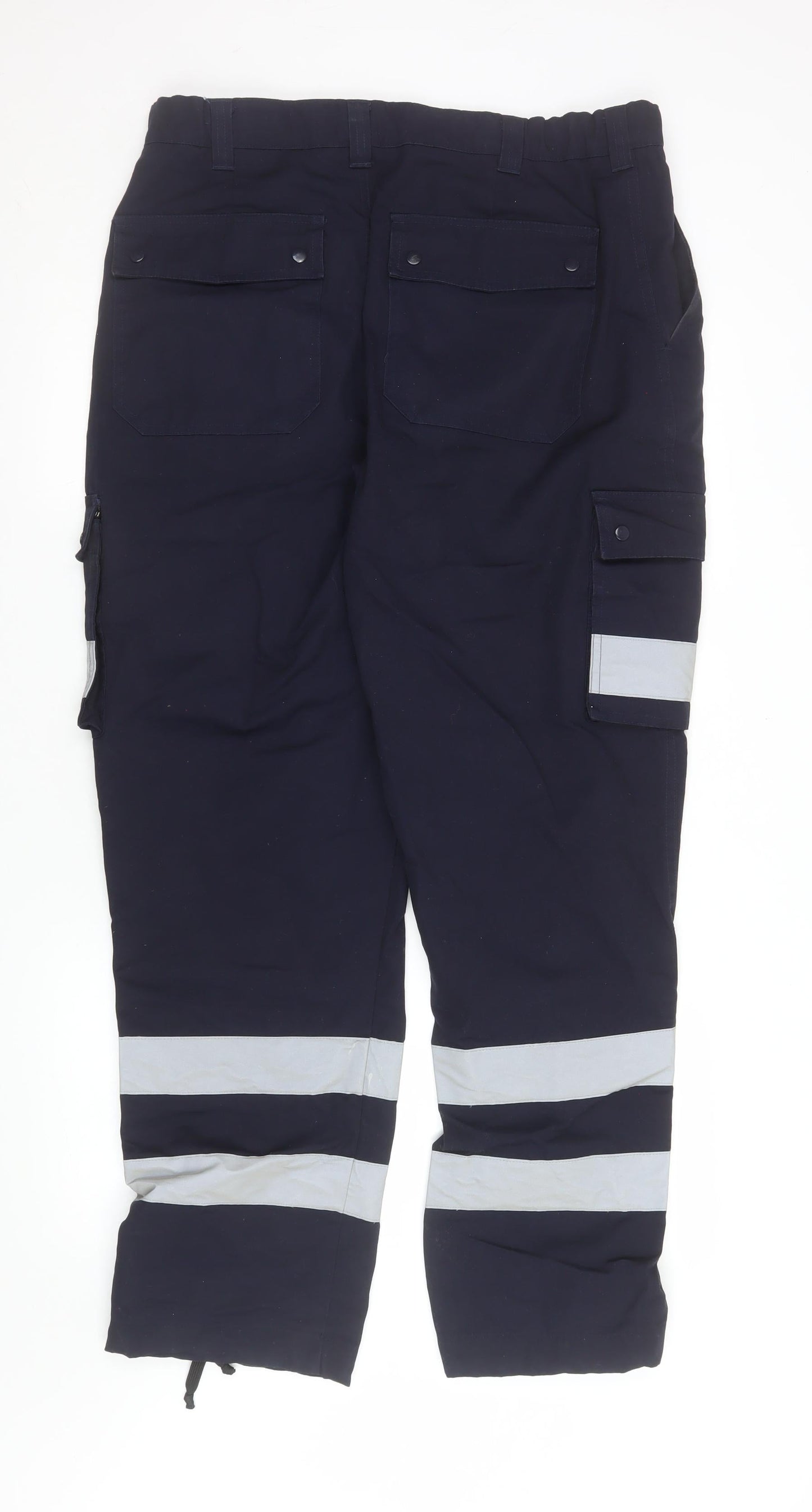 Mens UK Size 36 Tailored Image Regular Fit Cargo Blue Trousers