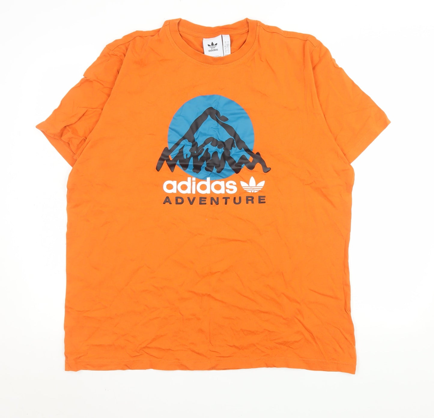 Mens UK Size 2XL adidas Orange  T-Shirt