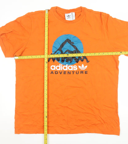 Mens UK Size 2XL adidas Orange  T-Shirt