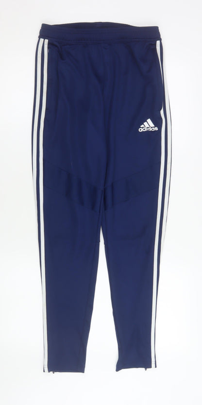 Mens UK Size S adidas Slim Fit Track Pants Blue Trousers